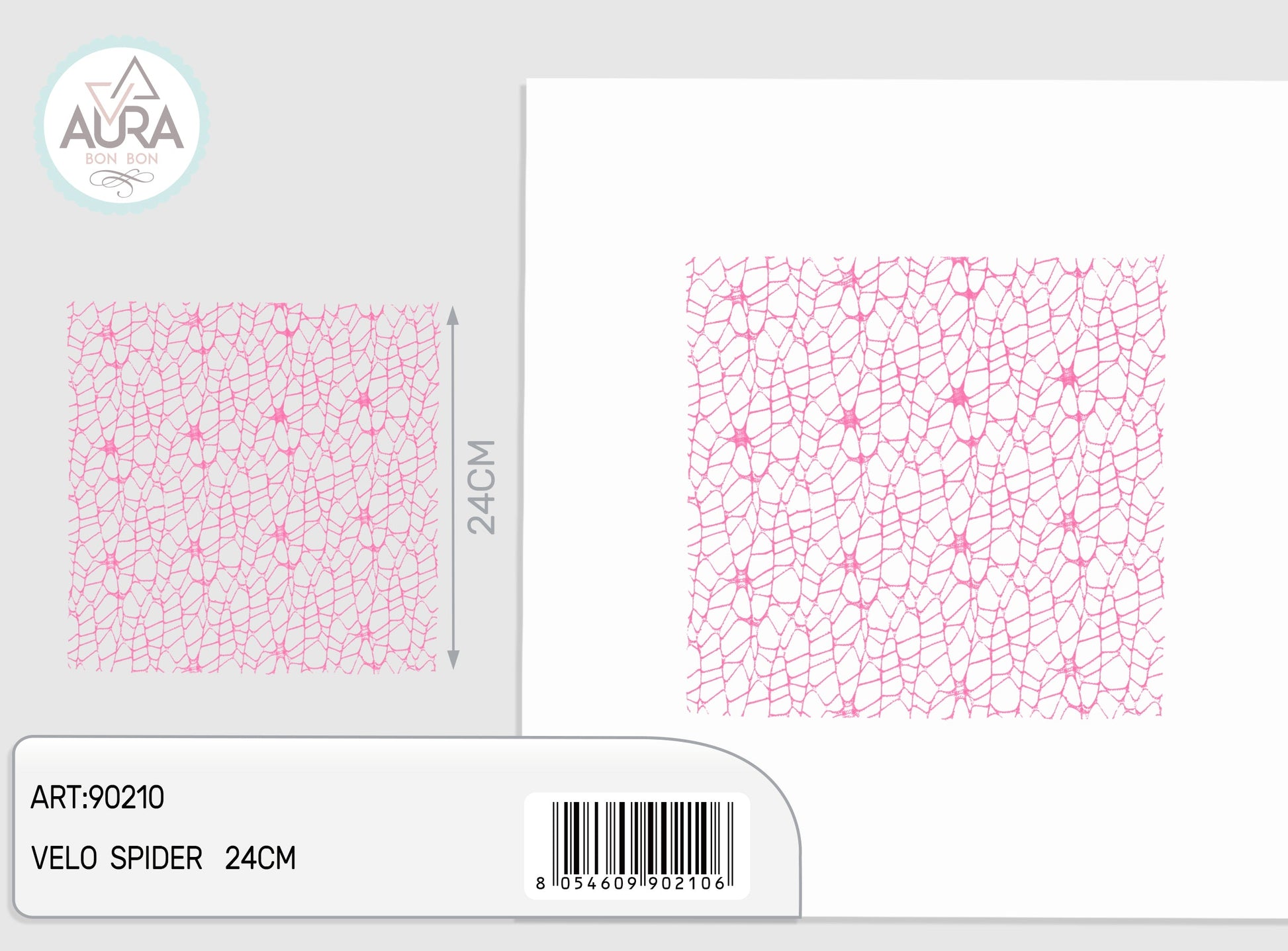 velo spider quadrato fuxia