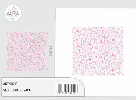 velo spider quadrato fuxia