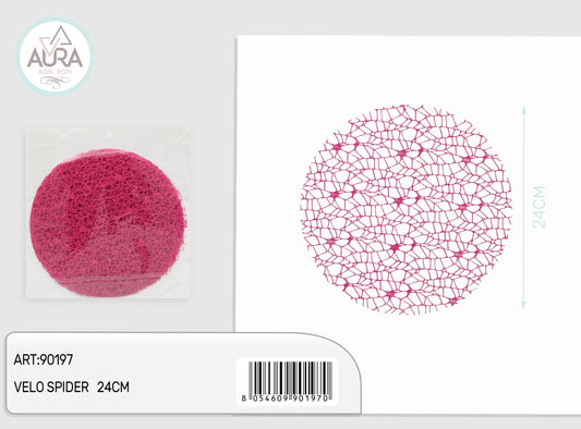 velo spider tondo 24cm 25pz fuxia